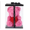 Infini rose fleur ours en peluche avec coeur 40 cm